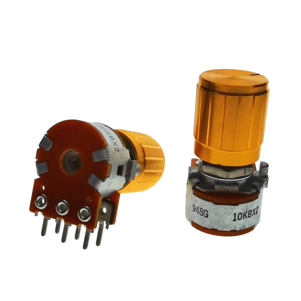 1 шт. новый оригинальный 10K 100K ALPS RK16 20 мм дуплексный потенциометр 10KBX2 100KBX2 аудио