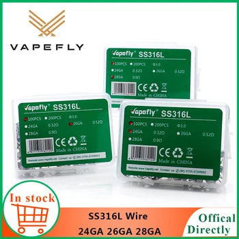 

Vapefly heating wire SS316L Wire premade ss316L 24GA 26GA 28GA Coils for E cigarette RDA RDTA RTA atomizer DIY Vape Tools