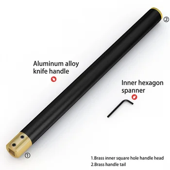 

Aluminum Alloy Lathe Turning Tool Hollowing Wood Turning Tools Knurling Knife Handle Wrench for Lathe Turning Tool Kit for Lathe
