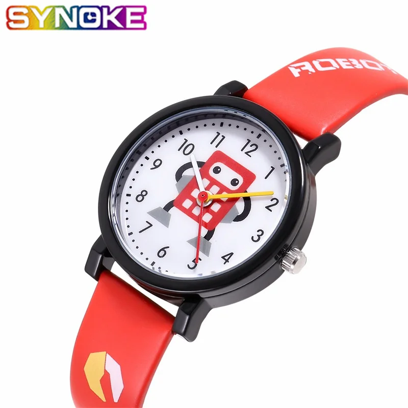 SYNOKE Fashion Kids Watches Sports Cute Robot Boys Girls Gifts Children Quartz Watch Colorful Fashion Wrist Watch for Students enlarge