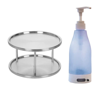 

2 Pcs Tools: 1 Pcs Spice Rack Stainless Steel Organizer Tray & 1 Pcs LED Glowing Liquid Soap Bottle Dispenser Sensor