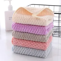 25x25cm 30x30cm Coral Fleece Kitchen Hand Towel Strong Absorption Pineapple Coral Velvet Washing Room Handkerchief Towel 1