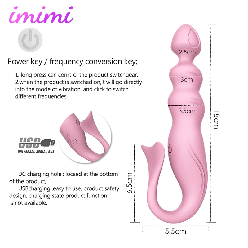 Mermaid Vibrator Female Clitoral Stimulation Massager Sex Toys Anus Butt Plug Rechargable Realistic Dildo Vibrator Adult Goods