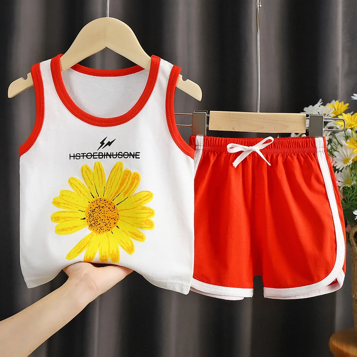 Kids Clothing Set 2pcs/set New Summer Baby Boys Girls Clothes Suit Children Sleeveless T Shirt Shorts Toddler Casual Clothing Set Kids Tracksuits