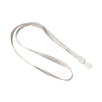 

42x1cm Gray Badge Lanyard Neck Business Name Card Holder Case Sleeves Frame Display Suspension Rope Cord With Plastic Hook