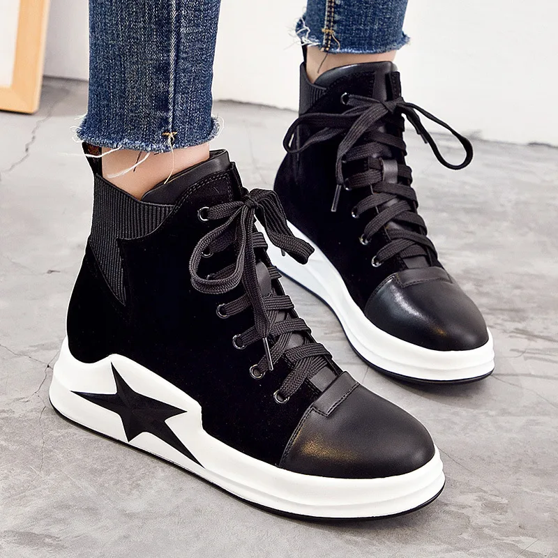 

Moolecole Autumn New Style Martin Boots Women's round-Toe Flat Short Boots Casual Dull Polish Women's Boots Fashion Hot Selling