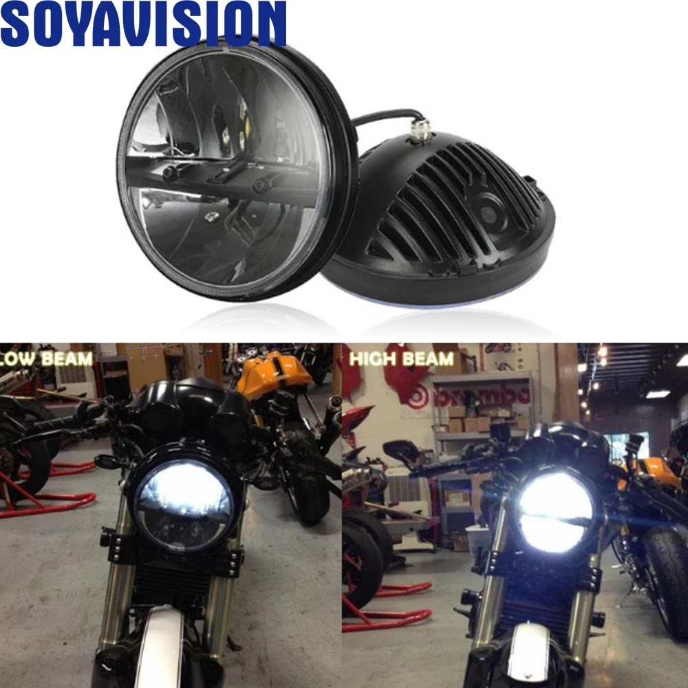 7 inch LED Motorcycle Headlight Kits Conversion for Fat Boy Touring 7&quot with DRL/Amber turn signal 36W DOT SAE E9 |