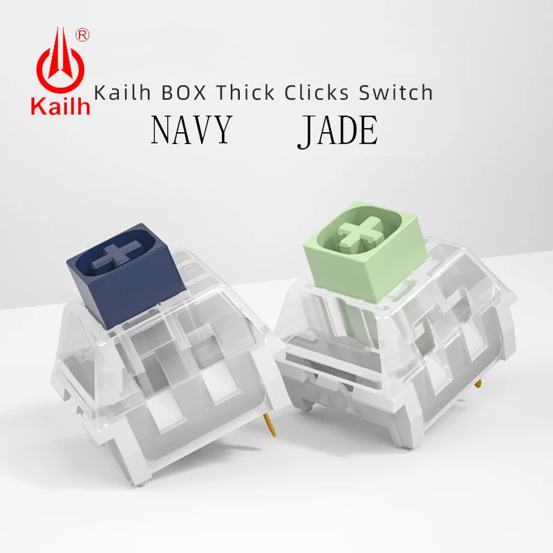 Kailh box switch Navy Jade Game Machine Keyboard diy switch RGB/SMD  Water-proof Compatible Cherry MX Switches Tactile Clicky