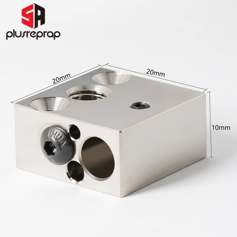 Bloco Aquecido de Cobre para Impressora 3d 5aplus Cr10 Alumínio Latão Chapeado para o Ender Cr10 Ender3 v2 Extrusora Hotend Bocal Mk8 - Imagem 2