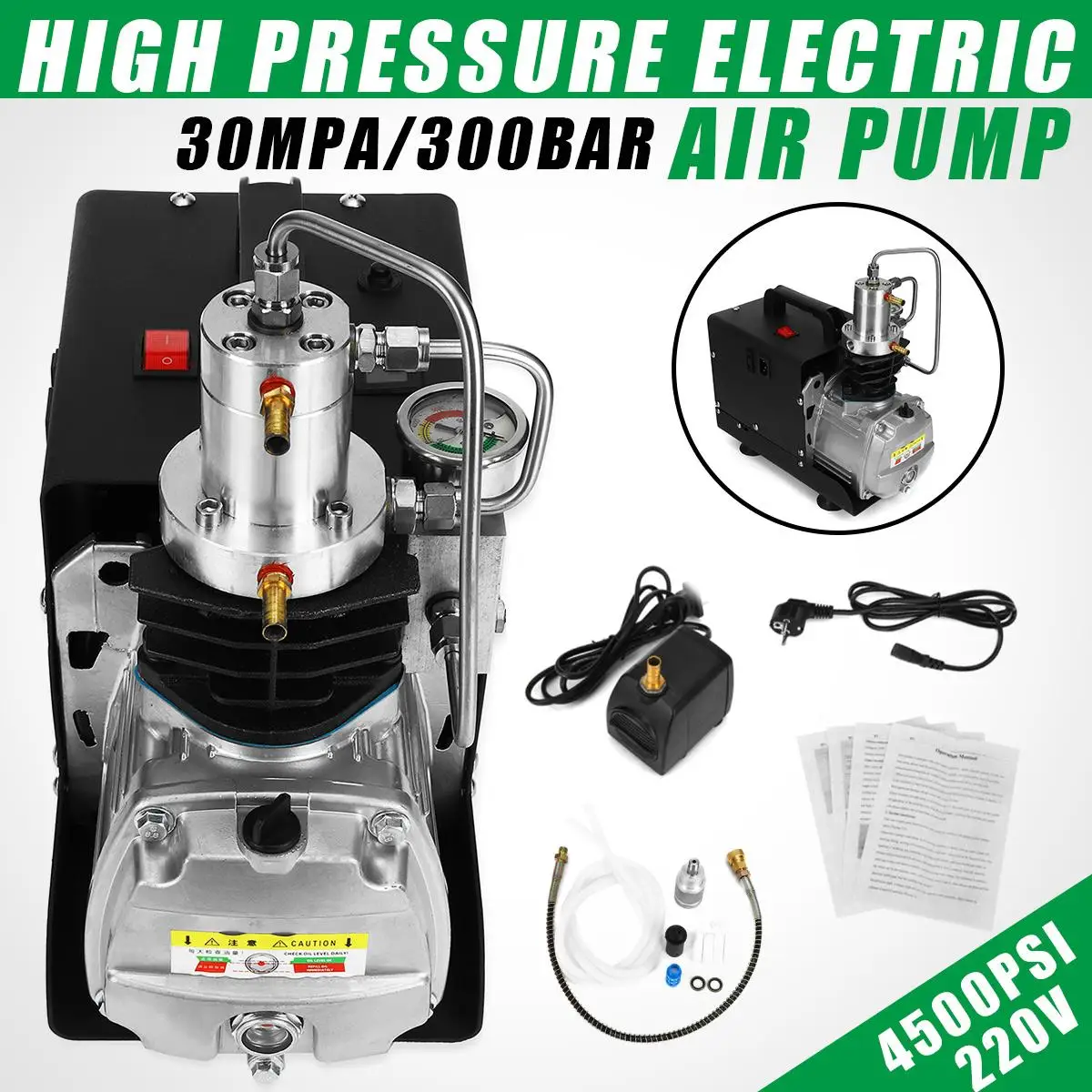 

PCP 30MPa High Pressure Electric Pump Air Compressor System 110V/220V