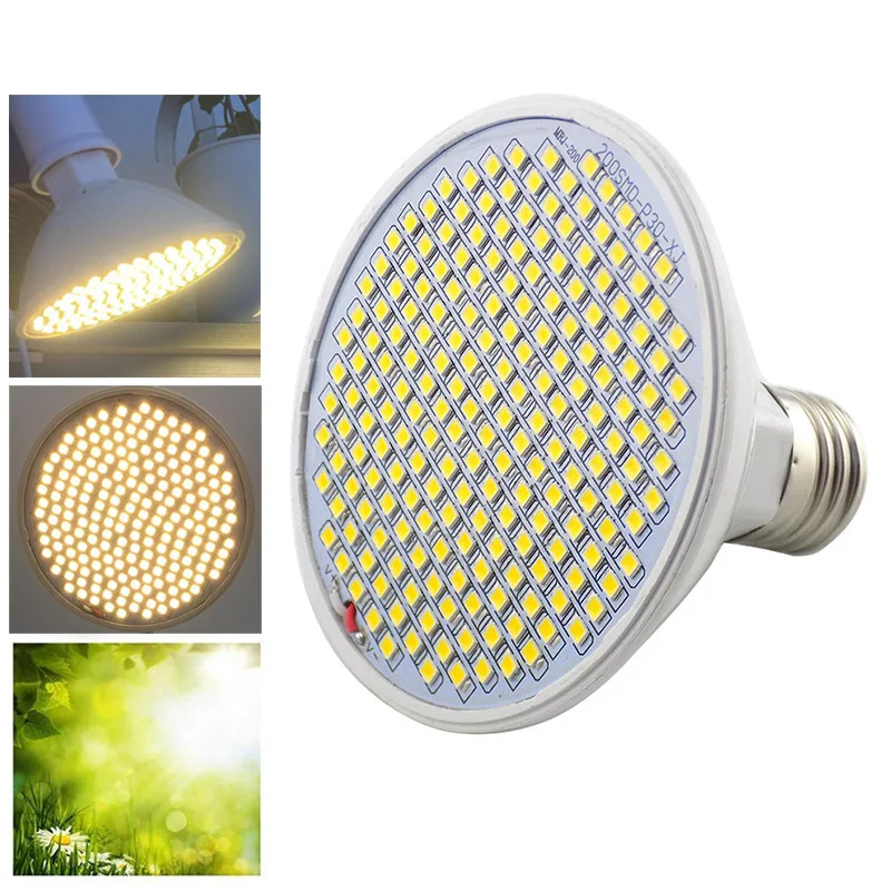 200 LED plant Grow light lamp bulb Full Spectrum Sunlike yellow Fitolamp house 