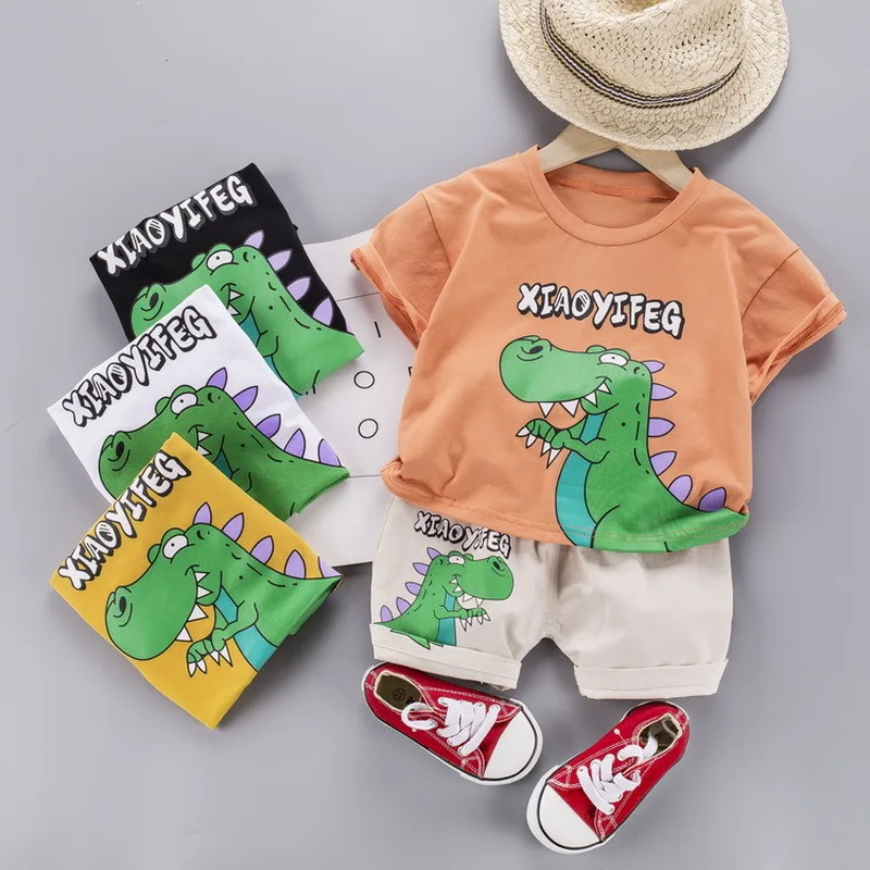 

Boys' Suit 2020 New Cartoon Pattern Comfortable Fabric Cute Children's Clothing