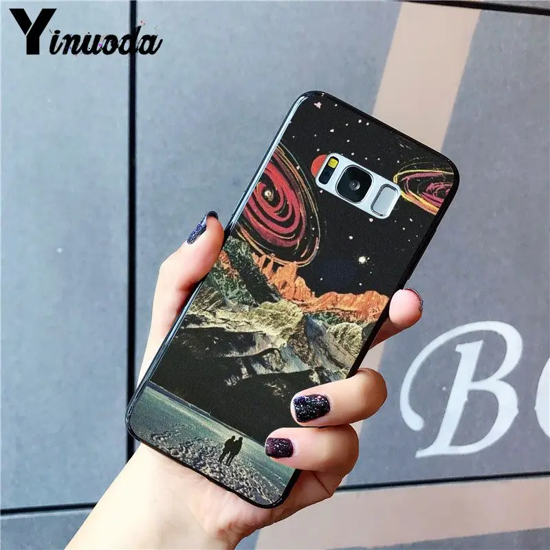 Great Trippy Art aesthetic Space astronaut Moon Girl