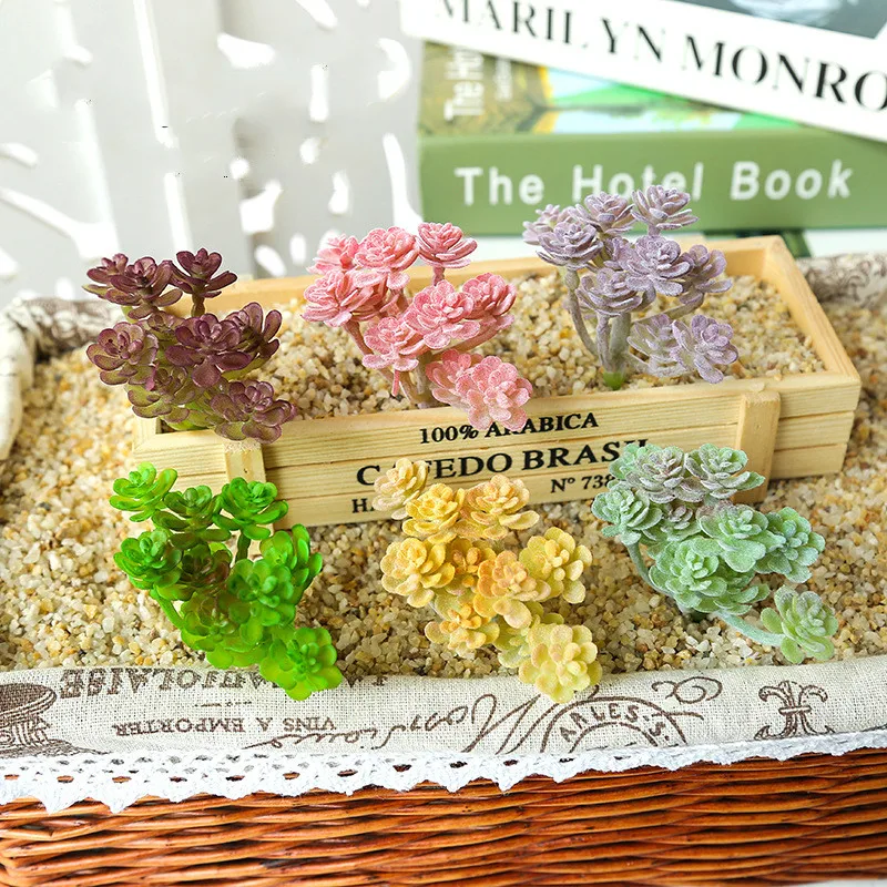 1pcs Artificial Succulents Plants Fake Succulent Landscape Land Plants