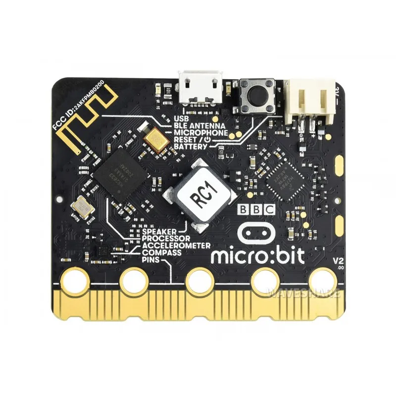 BBC micro:bit V2 Upgraded Processor Built-In Speaker Microphone Touch Sensitive mini development board