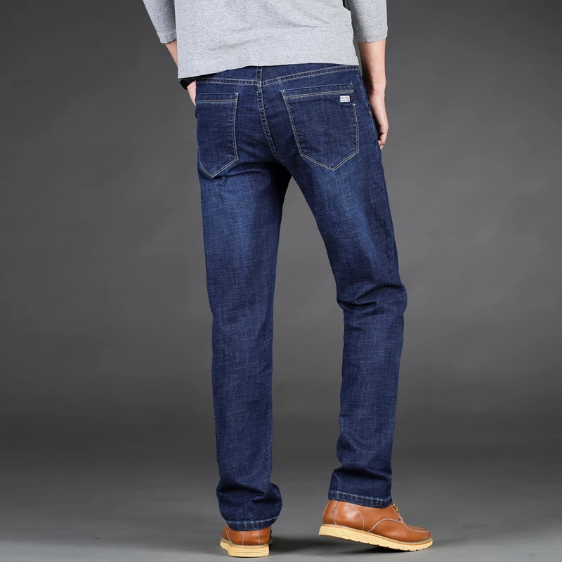 2019CHOLYL новые Для мужчин тонкая ткань светлые джинсы, штаны для девочек, модные Для мужчин Повседневное узкие прямые высокие стретчевые джинсы Для мужчин большие Размеры 28-46