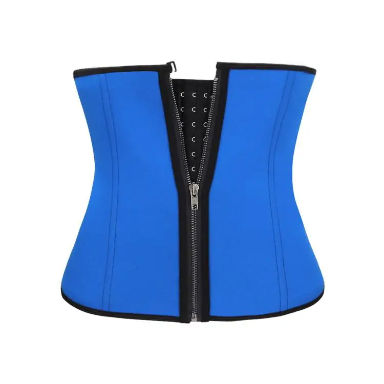 Waist Trainer Sexy Body Shaper S-3XL 6 Steel Bone Neoprene Underbust Corset Waist Cincher Slimming modeling strap Belt Shapewear - Цвет: Синий