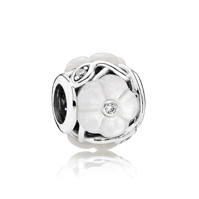 Authentic 925 Sterling Silver Bead Luminous Florals Charm Fit Fashion Women Pandora Bracelet Bangle Gift DIY Jewelry | Украшения и