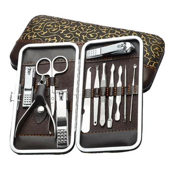 

12Pcs/Set Nail Tool Set Nail Clipper Scissors Manicure Pedicure Tool Kit Foot Care Tool 15X8.3X2.5cm EK-New
