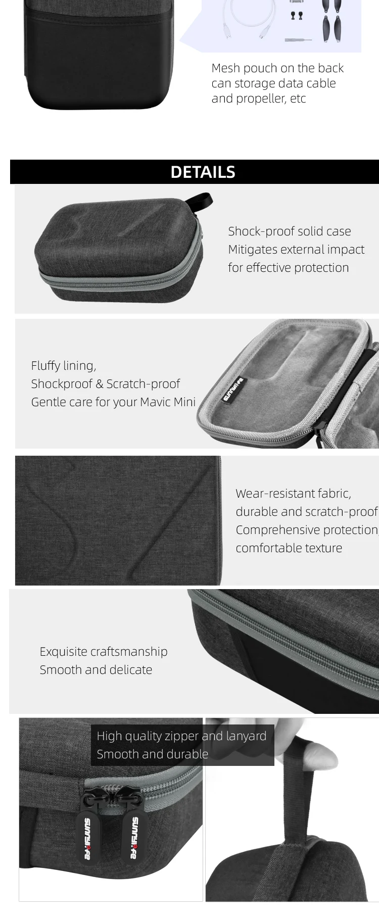 Sunnylife портативный чехол для переноски сумка для хранения Mavic Mini Drone пульт дистанционного управления
