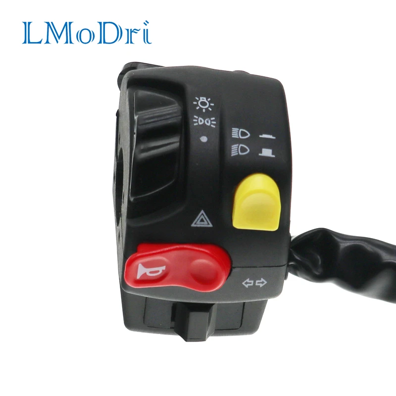LMoDri 7/8 &quotВыключатель на руль мотоцикла для освещения дальнего/ближнего