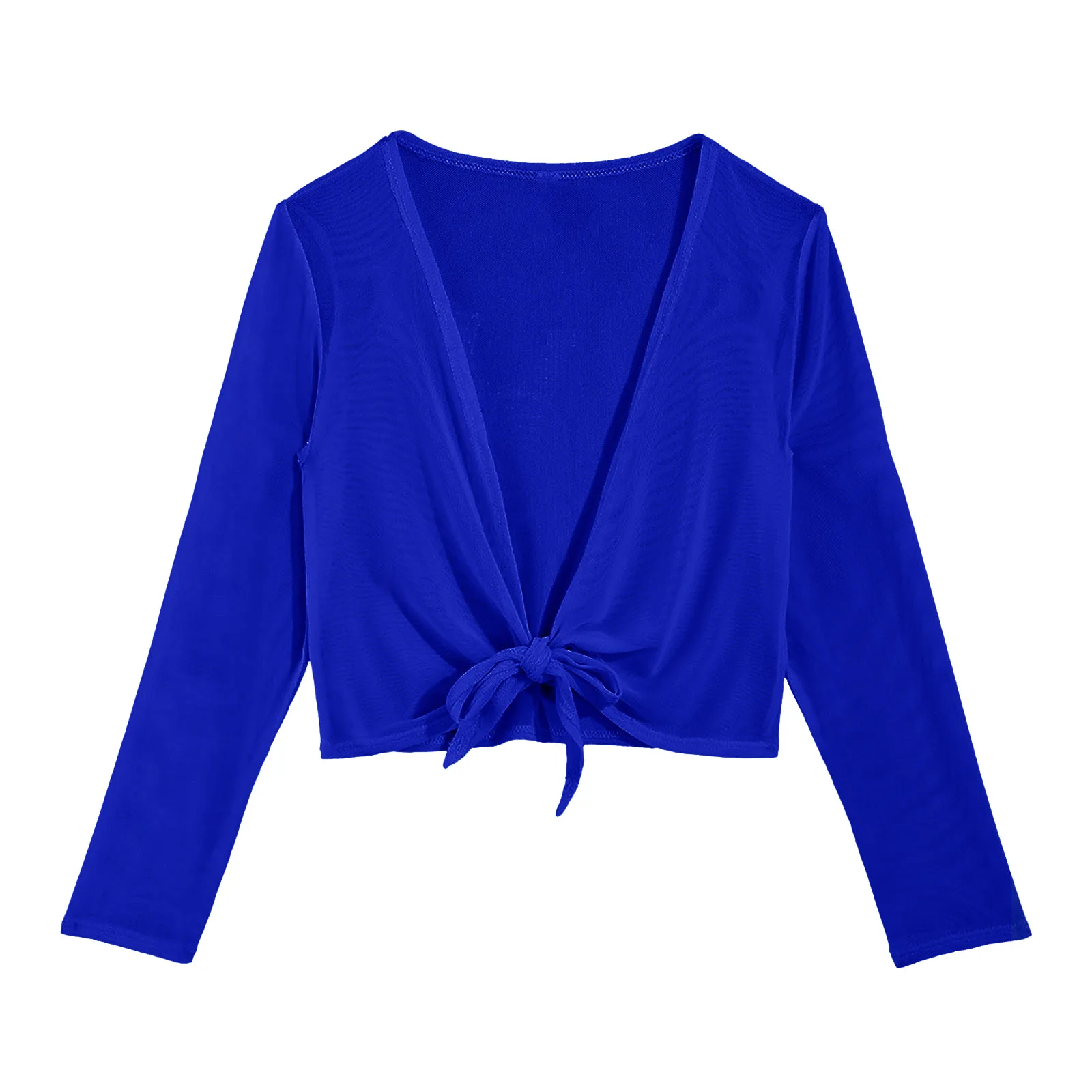 

Kids Dance Top Wrap Cardigan Shrug Sweater For Ballet Long Sleeves Front Wrap Shirts Ballerina Dancewear Ballet Cover Up Tops
