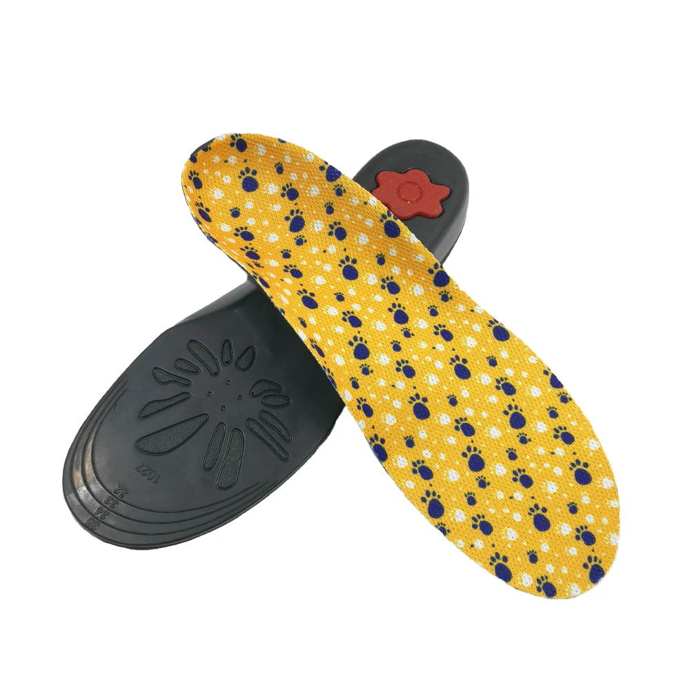 

Children Orthotic Shoes Insoles Reinforced Arch Support for Flatfeet with Print Pattern Shock-Absorptant Health Foot Care Pads