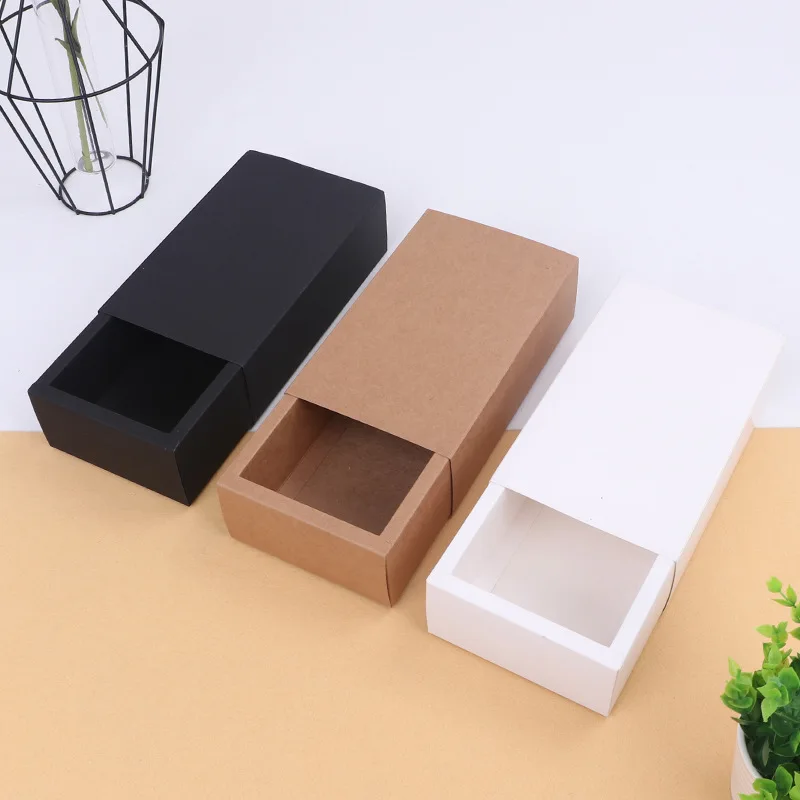 Craft Wedding Event Candy Storage Kraft Paper Box Cardboard Package Wrapping 