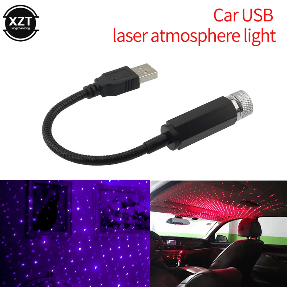 Tragbare USB Auto Dekoration Nacht Galaxy Lampe Auto Dach Sterne Licht  Innen Mini LED Sternen Laser Atmosphäre Umgebungs Projektor