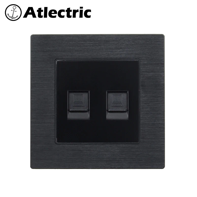 Atlectric настенный Выход Интернет с ТВ розетка RJ45 сетевой ТВ антенна настенная розетка коаксиальный розетка розетки,socket