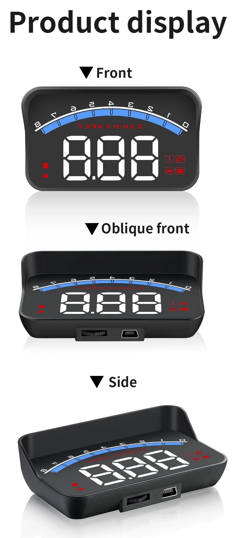 Electronic Speedometer Car HUD Display