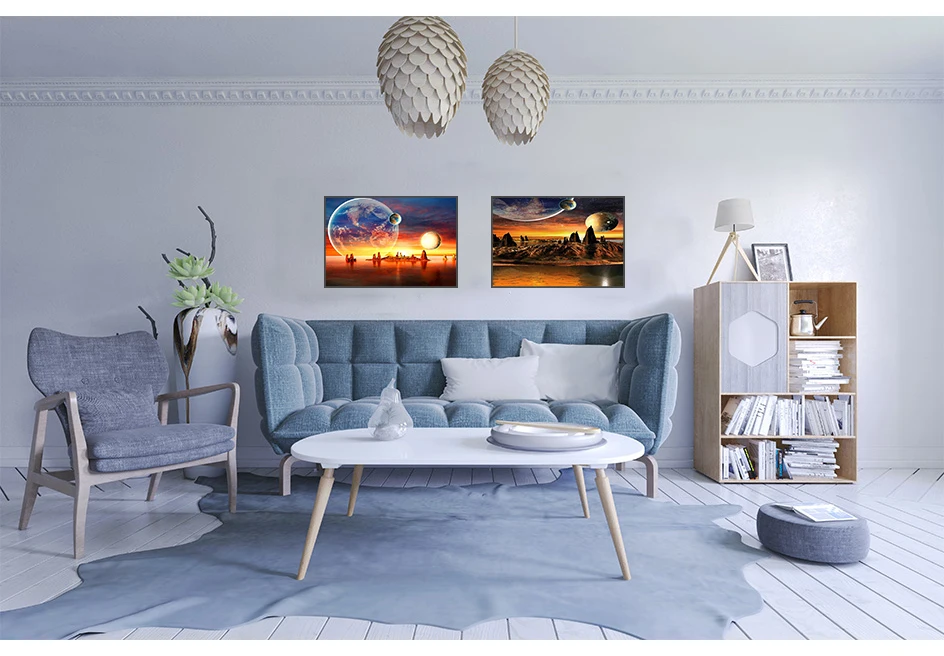 New AB Diamond Painting Universe Planet Full Square/Round Diamont Embroidery Sky Landscape Mosaic Galaxy Cross Stitch Home Decor