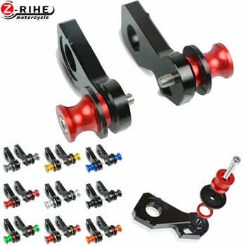 

Motorcycle Accessories cnc Cotton Reels Rear Wheel Axle Stand Pick Up Hook Set for Honda CRF1000L Africa Twin Adventure Sports