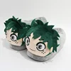 Winter Plush Cotton Slippers My Hero Academy Anime Cosplay Midoriya Izuku Cartoon Graphics Men and Women Slippers Adult Model ► Photo 1/6