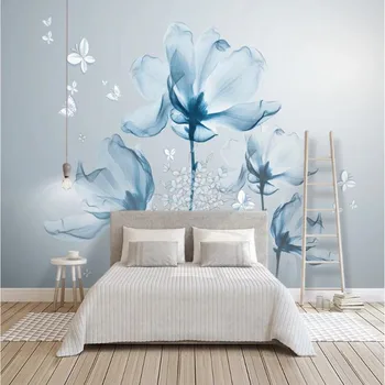 

milofi custom large wallpaper mural 3D layered three-dimensional flower background wallpaper mural