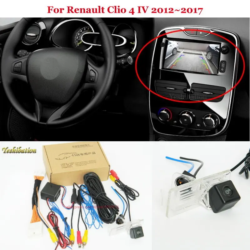 Автомобильная камера заднего вида для Renault Clio 4 IV 2012 ~ 2018 резервная RCA и совместимый