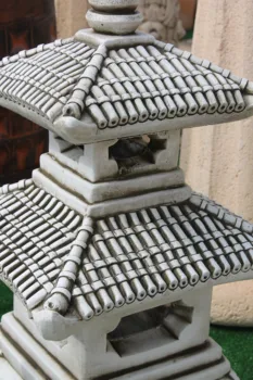 

Decorative figure Pagoda Garden Eastern concrete-stone for garden or outdoor 23cm. Ash