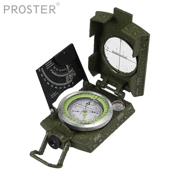 

Proster for Professional Compass Camouflage Metal Waterproof for IP65 Compass Sighting Clinometer with Carry Bag for Camping