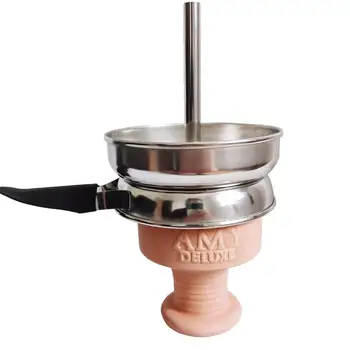 

2020 New Clay Ceramic Bowl Hookah Head Shisha Bowl Chicha Shisha Accessories Aluminum Alloy Charcoal Holder