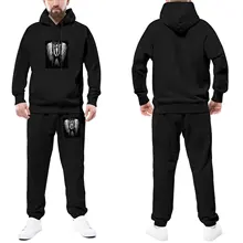 

Black Veil Brides Tracksuit Set Black Veil Brides Fallen Angel Man Sweatsuits Hip Hop Sweatpants and Hoodie Set Running