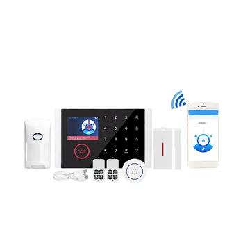 

APP Control Wireless Home Security GSM Alarm System - WIFI GPRS DIY Home Burglar Security Ring Alarm System Motion Detector.Mult