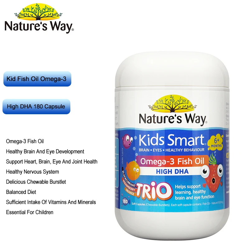 Nature Way Kids Children Smart Omega3 Fish Oil 180caps Epa Dha