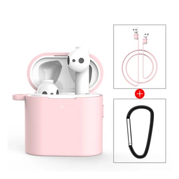 

Headphone 3 Piece Set Suitable for Xiao mi Air 2S Silicone Bluetooth Headset Charging Box Cover Anti-lost Rope Anti-lost Chain