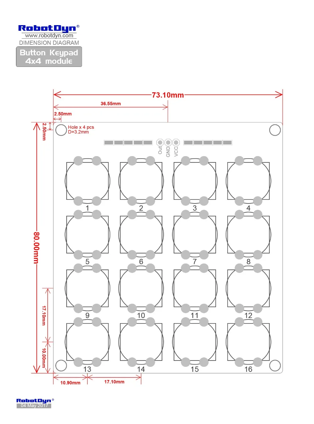 DIM==0G-00004912==Mod-ButtonKeypad4x4