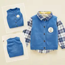 Детский трикотажный жилет, свитер для девочек 1, 2, 3 лет, детский пуловер, одежда для маленьких детей на весну и осень, вязаная одежда для маленьких девочек