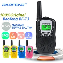 2pcs Wholesale Children Mini Kids UHF Walkie Talkie BF-T3 Baofeng FRS Two Way Radio Comunicador T3 Handy Talkie Hf Transceiver