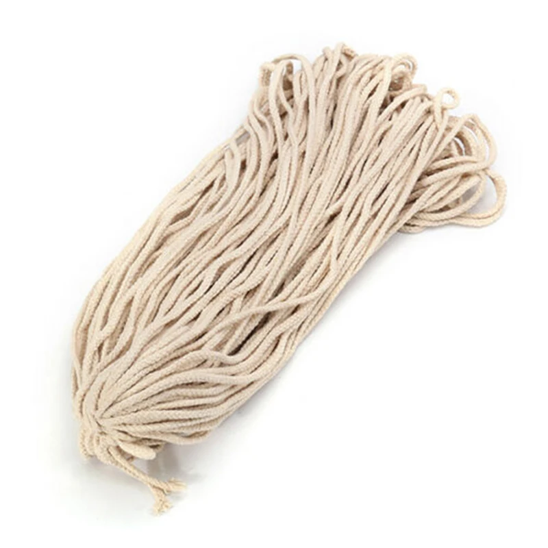 5mm Macrame Rope Natural Beige Cotton Twisted Cord Artisans Hand Craft 100M Wall Hangings Rack Storage Organization