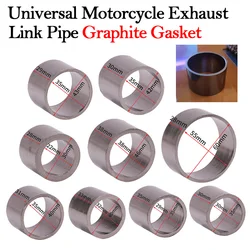 Universal Motorcycle Exhaust Muffler Moto Escape Link Pipe 30 35 41 50 55 60MM Graphite Gaskets Seal O-Ring Bike ATV Scoot