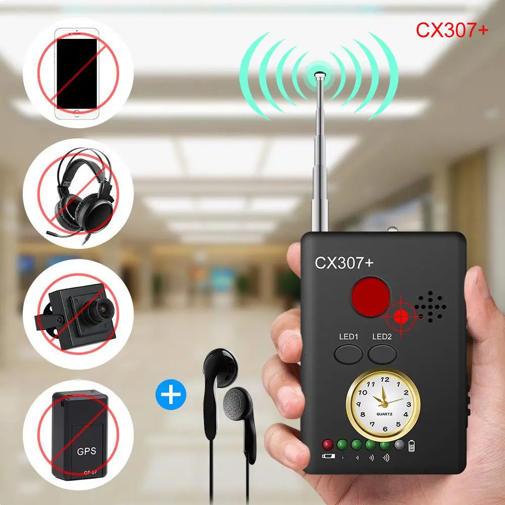 Новый RF сканер детектор ошибка Камера шпион для обнаруживает беспроводной GSM GPS
