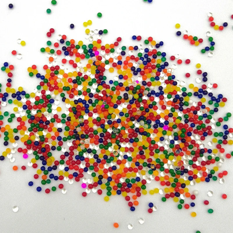 Water Beads Pearl Shaped Crystal Soil Water Beads Mud Grow Magic Jelly Balls Wedding Home Decor Hydrogel 300 PCS/lot